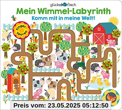 Glücksfisch: Mein Wimmel-Labyrinth: Komm mit in meine Welt!: Fingerspurenbuch ab 2 Jahren