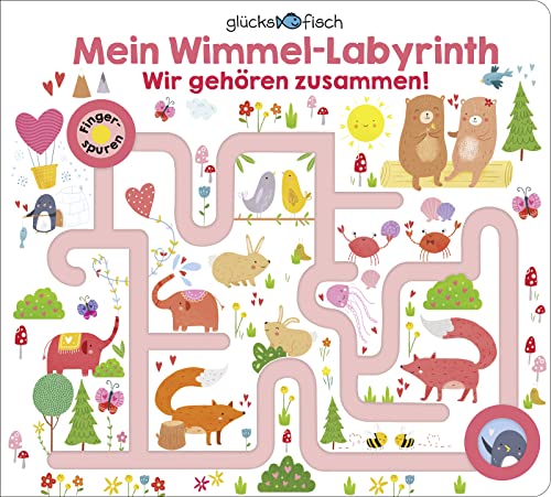 Glücksfisch: Mein Wimmel-Labyrinth: Wir gehören zusammen!: Fingerspurenbuch ab 2 Jahren | Fingerspurenbuch ab 3 Jahren