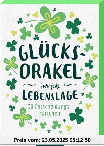 Glücksorakel für jede Lebenslage: 50 Entscheidungskärtchen | Spielerisch Antworten finden mit schönen Orakelkarten