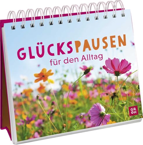 Glückspausen für den Alltag: Aufstellbuch mit vielen Fotos und Sprüchen für mehr Ruhe, Zufriedenheit und Gute Laune (Geschenke für mehr Lebensfreude, Glücksgefühle und Achtsamkeit im Alltag) von Groh