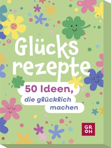 Glücksrezepte: 50 Ideen, die glücklich machen | Kartenbox mit 50 Anregungen für mehr Glück im Alltag. Impulse für Lebensfreude, Lächeln, gute Laune und alles, was glücklich macht. Glücksrezepte: 50 Ideen, die glücklich machen | Kartenbox mit 50 Anregungen für mehr Glück im Alltag. Impulse für Lebensfreude, Lächeln, gute Laune und alles, was glücklich macht.
