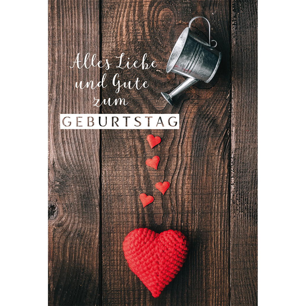 Glückwunschkarte Alles Liebe und Gute zum Geburtstag (6 Stück) von Butzon und Bercker