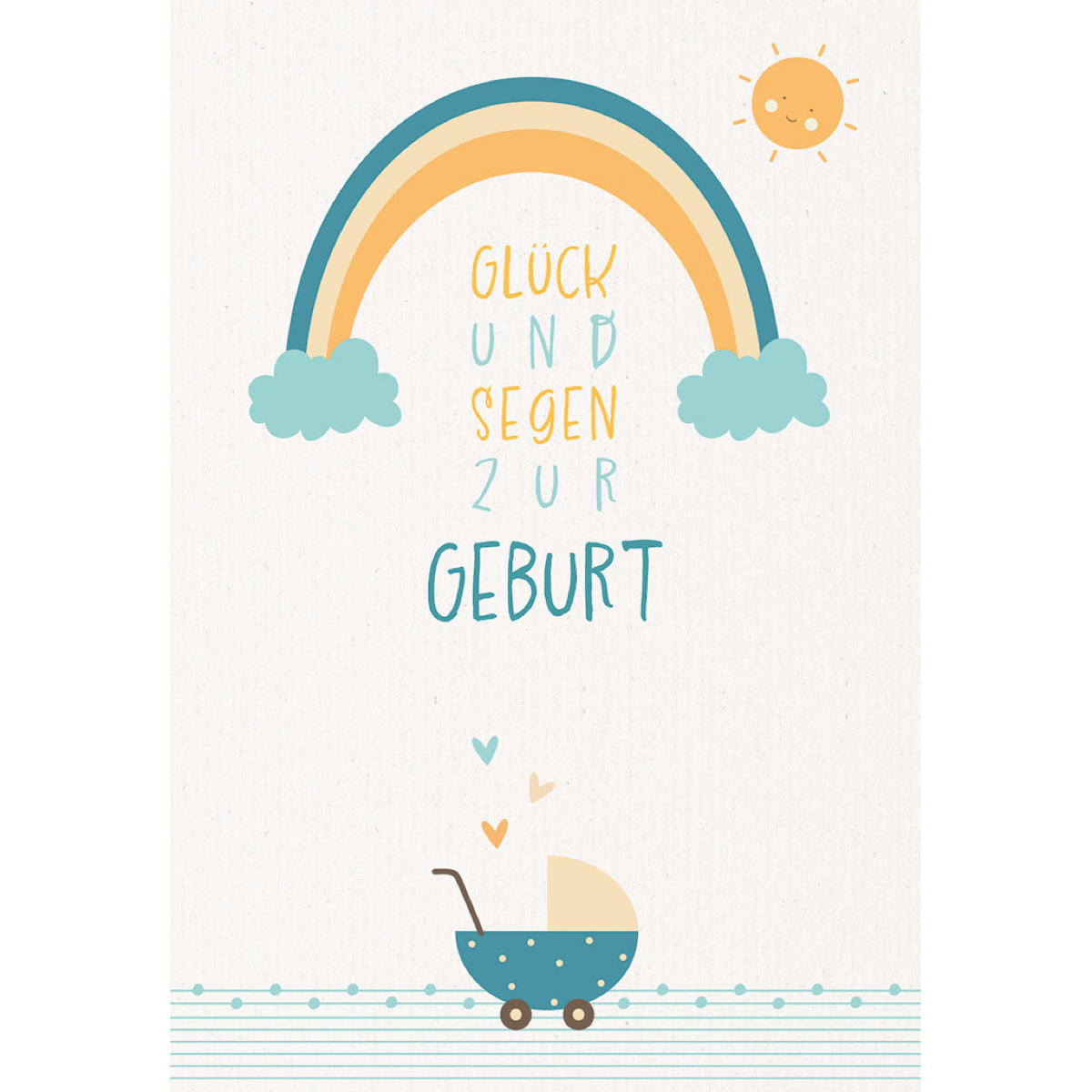 Glückwunschkarte - Glück und Segen zur Geburt (6 Stück) von Butzon und Bercker