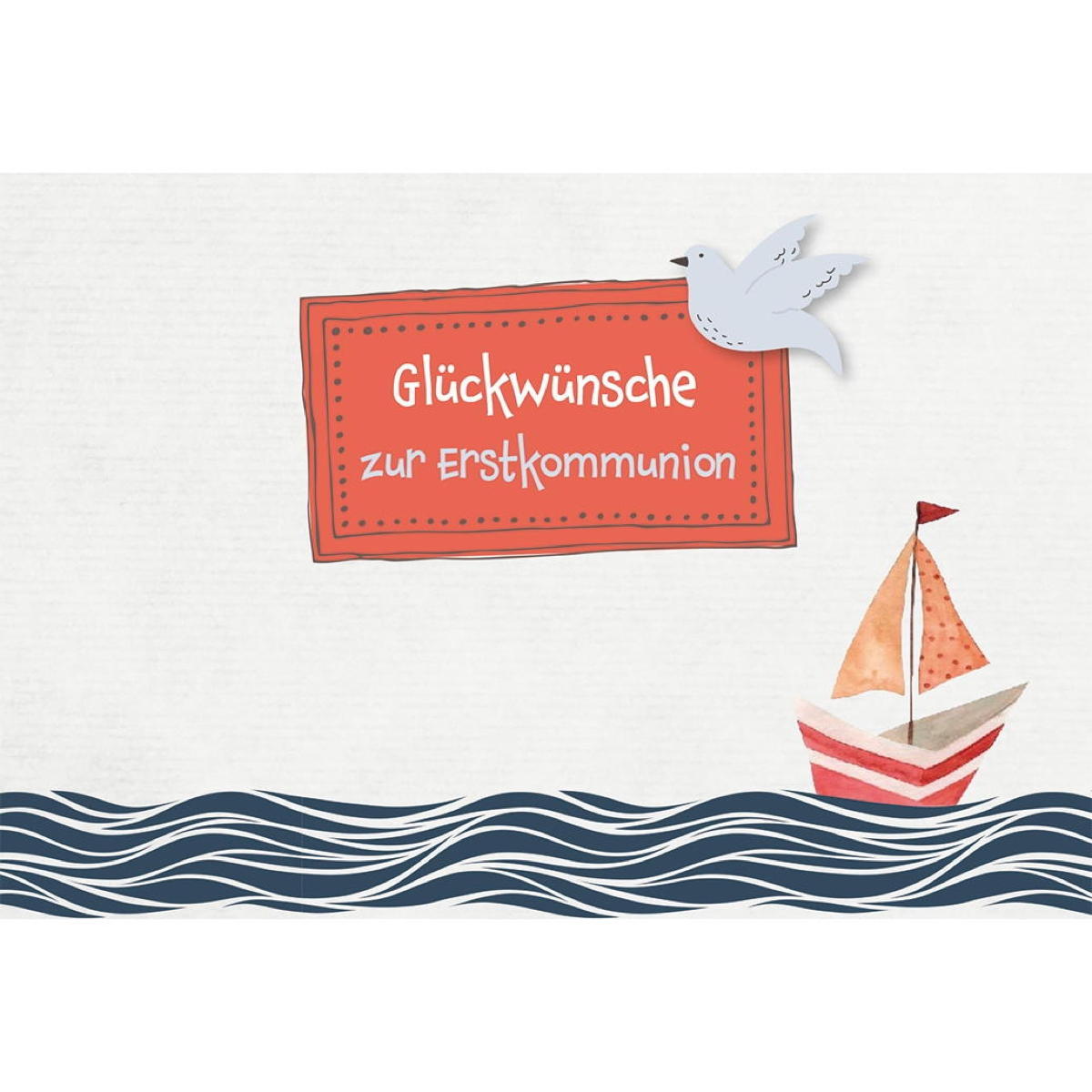 Glückwunschkarte - Glückwünsche zur Erstkommunion (6 Stück) von Butzon und Bercker