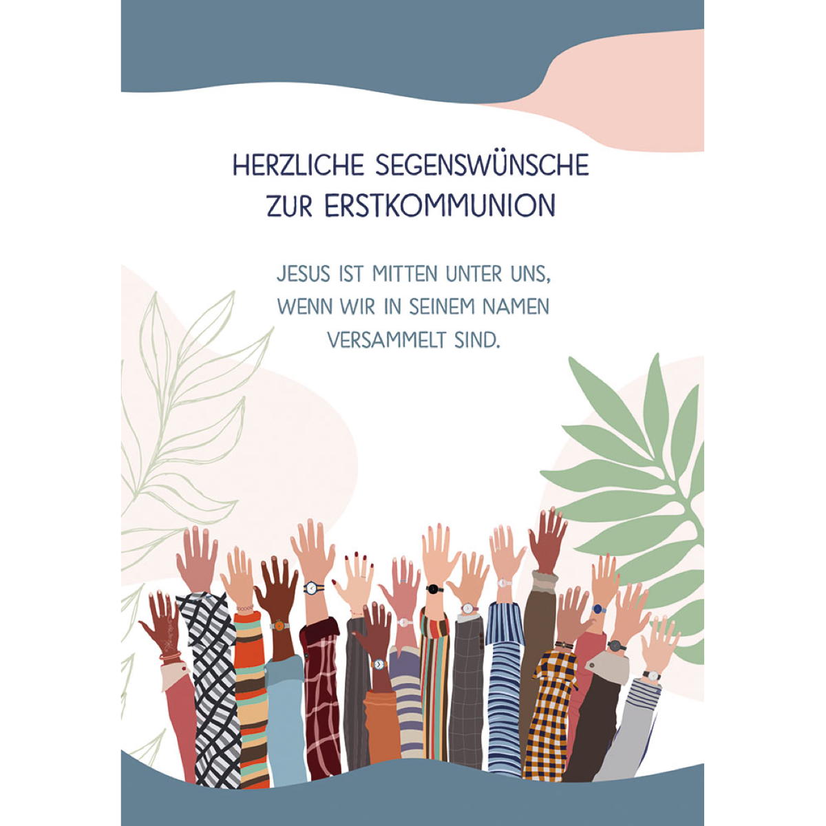 Glückwunschkarte - Herzliche Segenswünsche zur Erstkommunion (6 Stück) von Butzon und Bercker