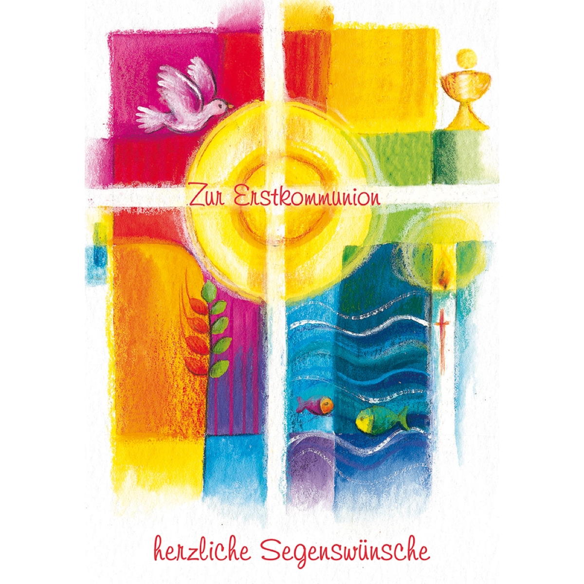 Glückwunschkarte - Zur Erstkommunion herzliche Segenswünsche (6 Stück) von Butzon und Bercker