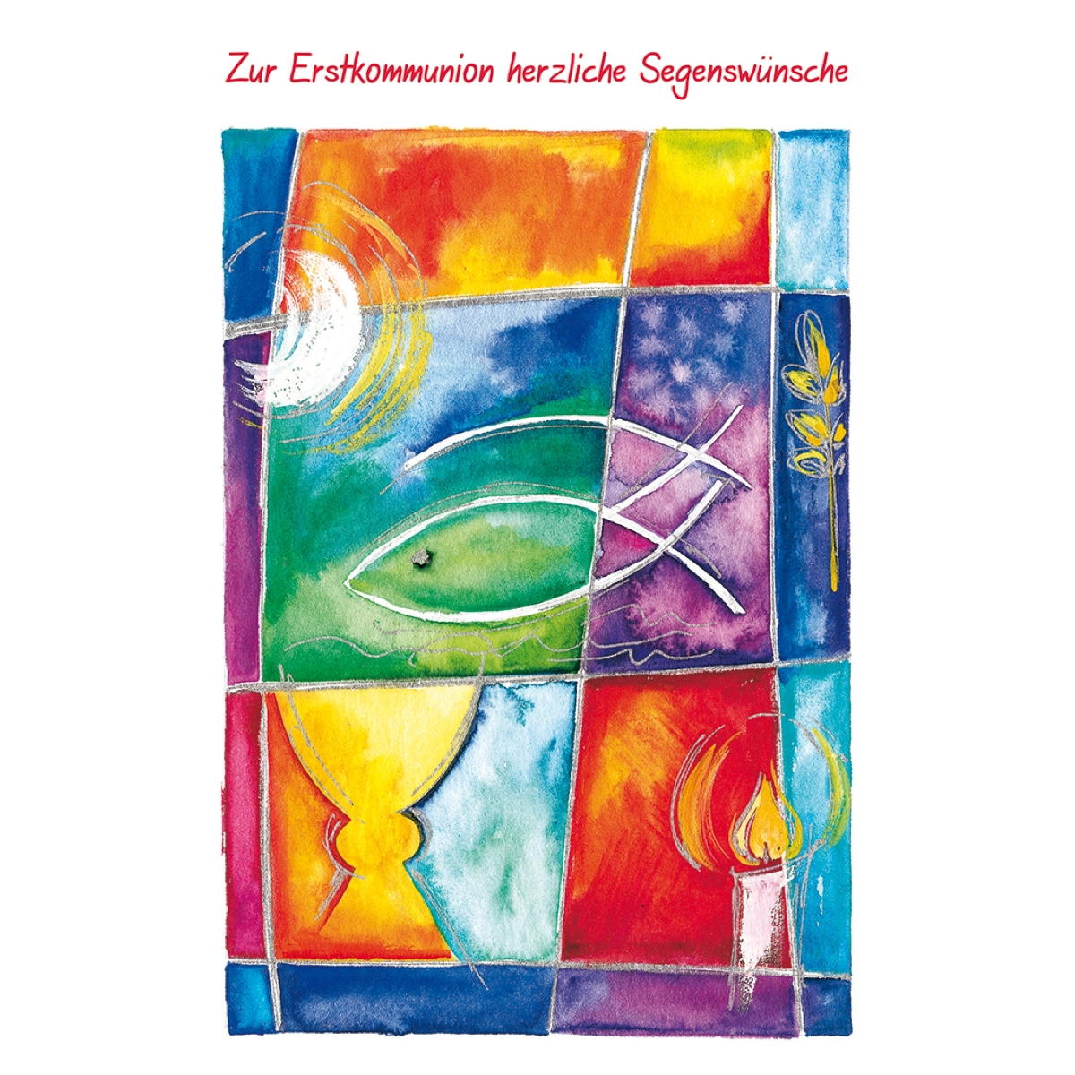 Glückwunschkarte - Zur Erstkommunion herzliche Segenswünsche (6 Stück) von Butzon und Bercker