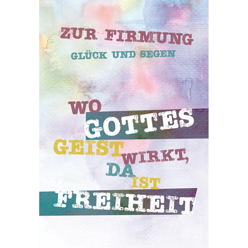 Glückwunschkarte - Zur Firmung Glück und Segen (6 Stück) von Butzon und Bercker