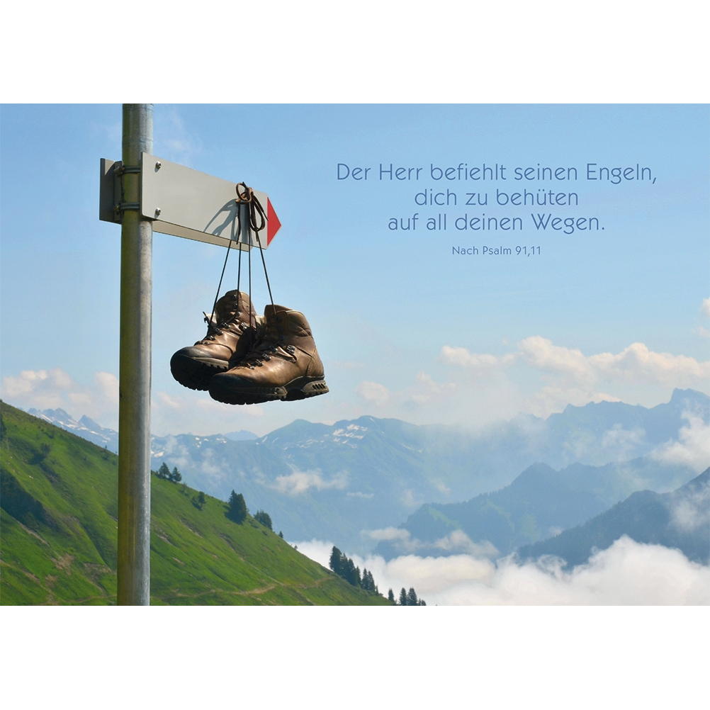 Glückwunschkarte zum Geburtstag - Der Herr befiehlt seinen Engeln... (6 Stück) von Butzon und Bercker