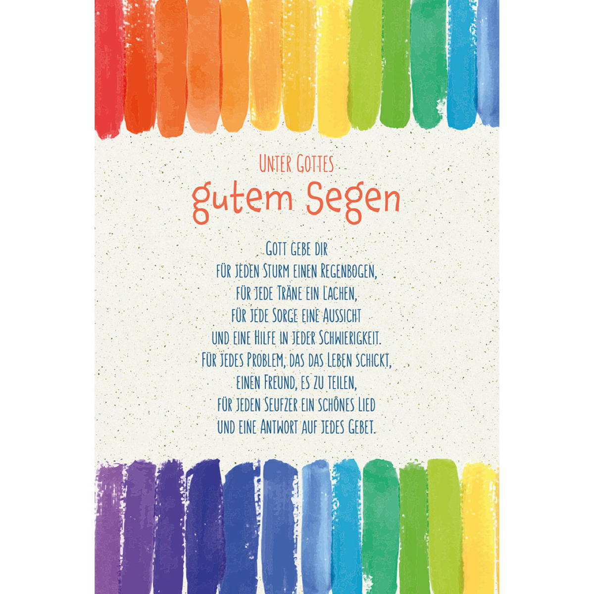 Glückwunschkarte zur Kommunion - Unter Gottes gutem Segen (6 Stück) von Butzon und Bercker