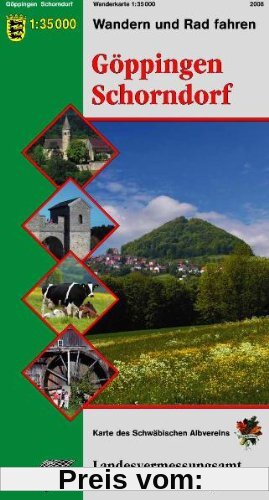 Göppingen Schorndorf: Wandern und Radfahren 1:35000