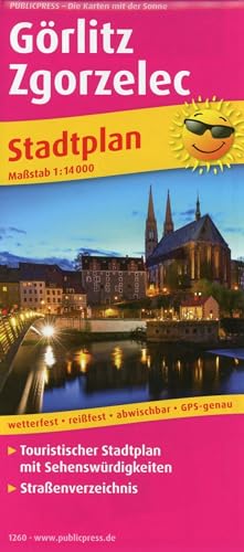 Görlitz, Zgorzelec: Touristischer Stadtplan mit Sehenswürdigkeiten und Straßenverzeichnis. 1:14000 (Stadtplan: SP) von Publicpress
