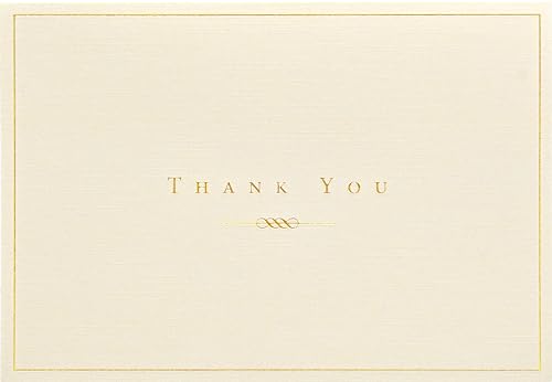 Gold/Cream: Thank You (Note Card Series)