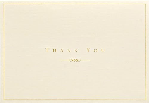 Gold/Cream: Thank You (Note Card Series)