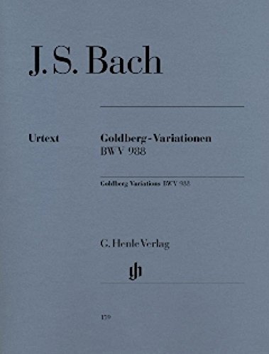 Goldberg Variationen Bwv 988. Klavier: Besetzung: Klavier zu zwei Händen (G. Henle Urtext-Ausgabe) von G. Henle