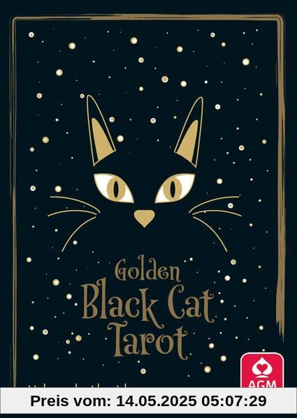 Golden Black Cat Tarot - High quality slip lid box with gold foil: 78 cards with gold print and booklet Golden Black Cat Tarot - High quality slip lid box with gold foil: 78 cards with gold print and booklet