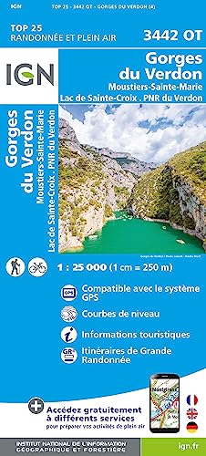 Gorges du Verdon 1:25 000 (TOP 25) von IGN Frankreich