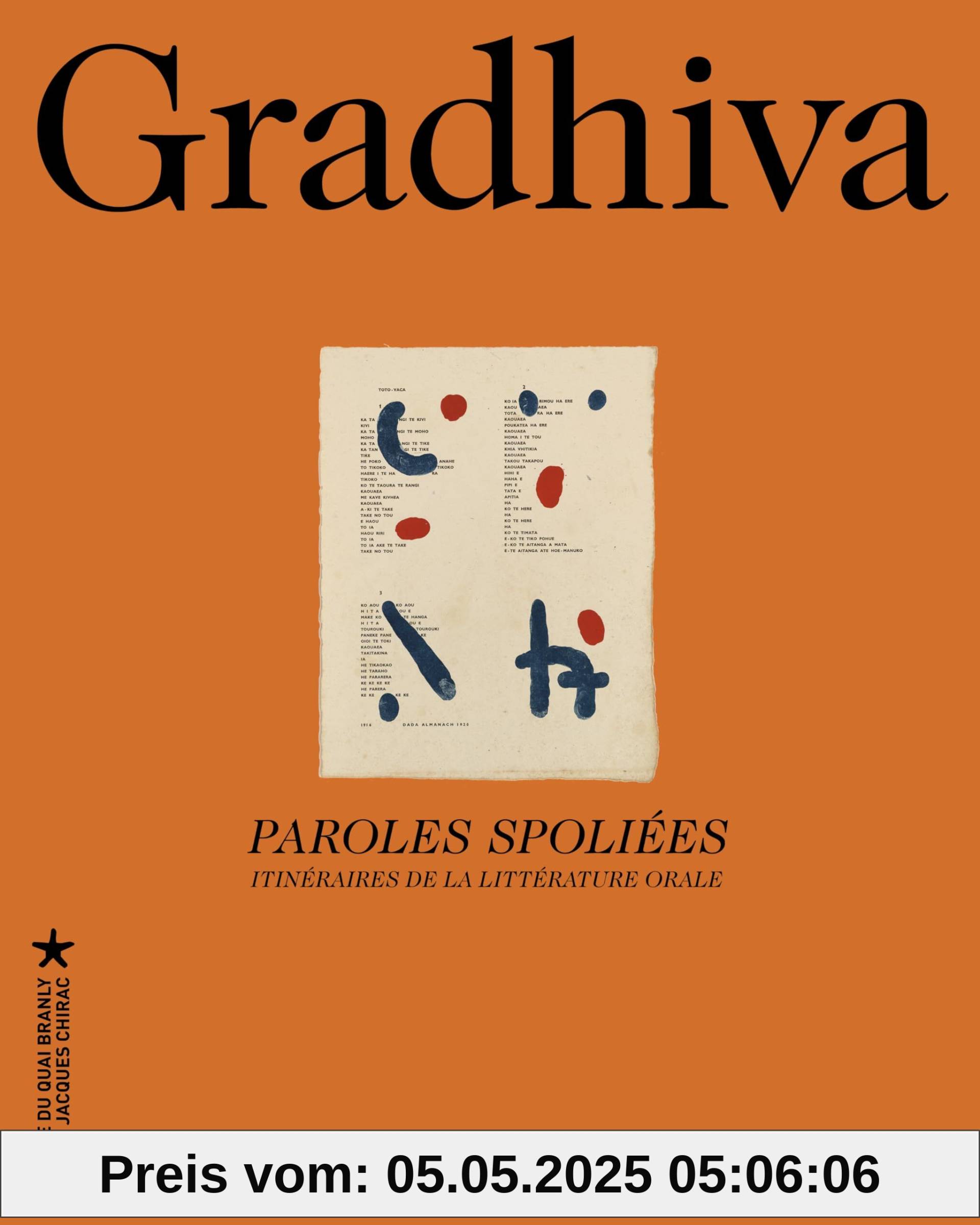 Gradhiva n°38 - Paroles spoliées: GRADHIVA N 38 (38)