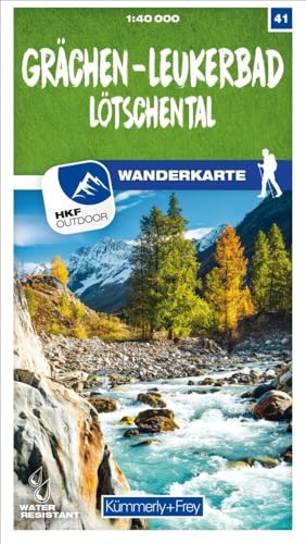 Kümmerly+Frey Wanderkarte 41 Grächen, Leukerbad 1:40.000: Mit dem Lötschental. Wetterfest, matt laminiert und mit free Download von Kmmerly und Frey