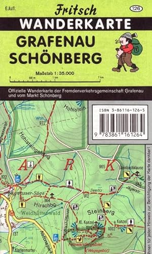 Grafenau - Schönberg: Offizielle Wanderkarte der Fremdenverkehrsgemeinschaft Grafenau und vom Markt Schönberg (Fritsch Wanderkarten 1:35000) von Fritsch Landkartenverlag