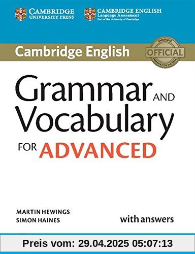 Grammar and Vocabulary for Advanced Book with Answers and Audio: Self-Study Grammar Reference and Practice (Cambridge Grammar for Exams)