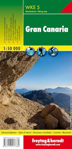 Gran Canaria, Wanderkarte 1:50.000: wandelkaarten 1:50 000 (freytag & berndt Wander-Rad-Freizeitkarten) von Freytag + Berndt