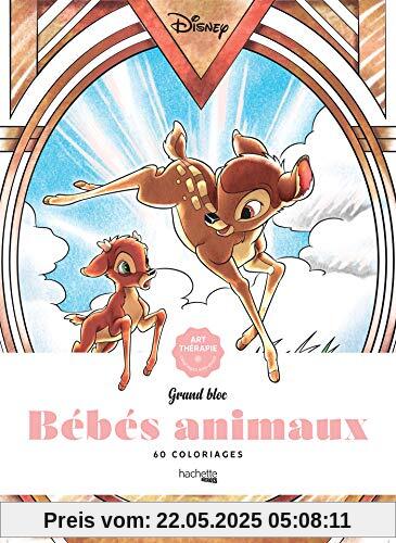 Grand bloc Disney Bébés animaux (Tome 2): 60 coloriages (Heroes)