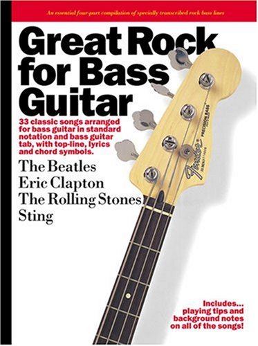 Great Rock For Bass Guitar: Songbook, Grifftabelle für Gitarre
