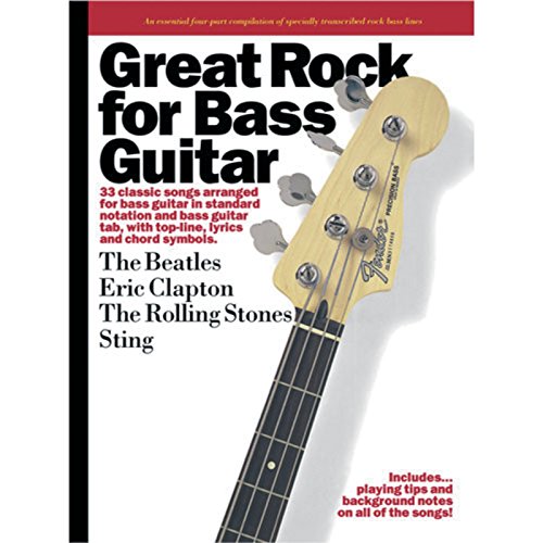 Great Rock For Bass Guitar: Songbook, Grifftabelle für Gitarre von Music Sales