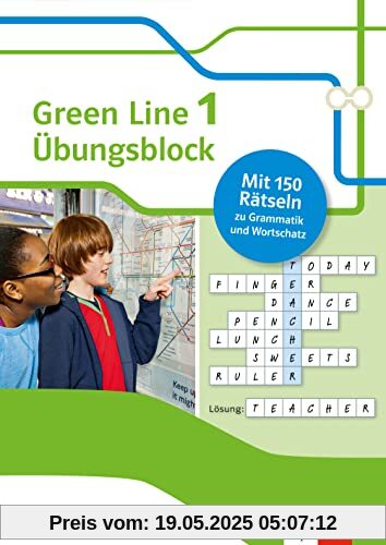 Green Line 1 Bayern Klasse 5 - Übungsblock zum Schulbuch: 150 Rätsel zu Grammatik und Wortschatz (Green Line Übungsblock)