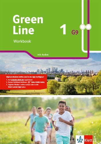 Green Line 1 G9: Workbook mit Audios Klasse 5 (Green Line G9. Ausgabe ab 2019) von Klett Ernst /Schulbuch