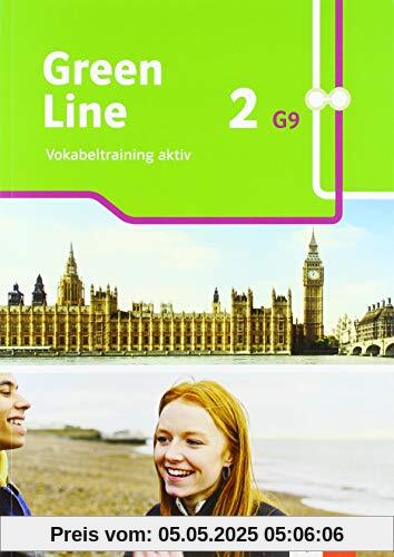 Green Line 2 G9: Vokabeltraining aktiv. Arbeitsheft mit Lösungen Klasse 6 (Green Line G9. Ausgabe ab 2019)