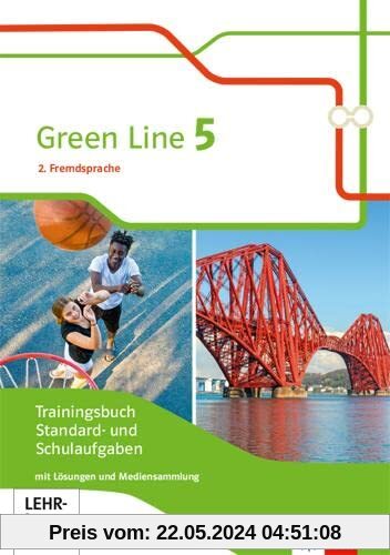 Green Line 5. Ausgabe 2. Fremdsprache: Trainingsbuch Standard- und Schulaufgaben, Heft mit Lösungen und Mediensammlung Klasse 10 (Green Line. Ausgabe 2. Fremdsprache ab 2018)