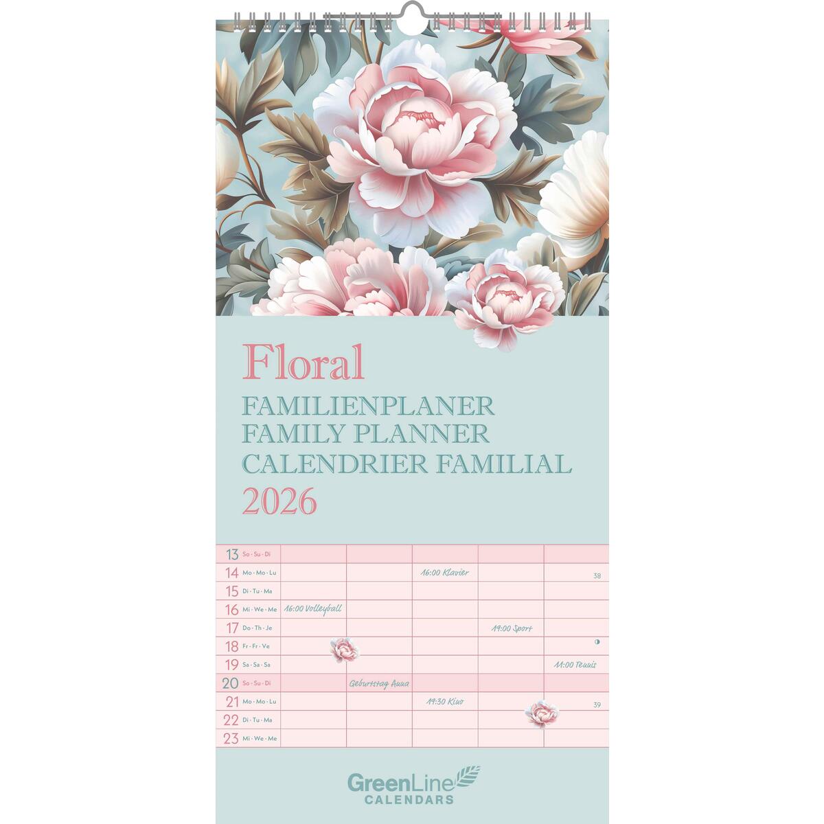 GreenLine Floral 2026 Familienplaner - Familien-Kalender - Kinder-Kalender - 22x... GreenLine Floral 2026 Familienplaner - Familien-Kalender - Kinder-Kalender - 22x... von Neumann Verlage GmbH & Co
