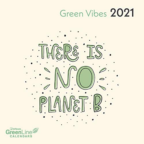 GreenLine Green Vibes 2021 - Wand-Kalender - Mini-Broschürenkalender - 17,5x17,5 - 17,5x35 geöffnet