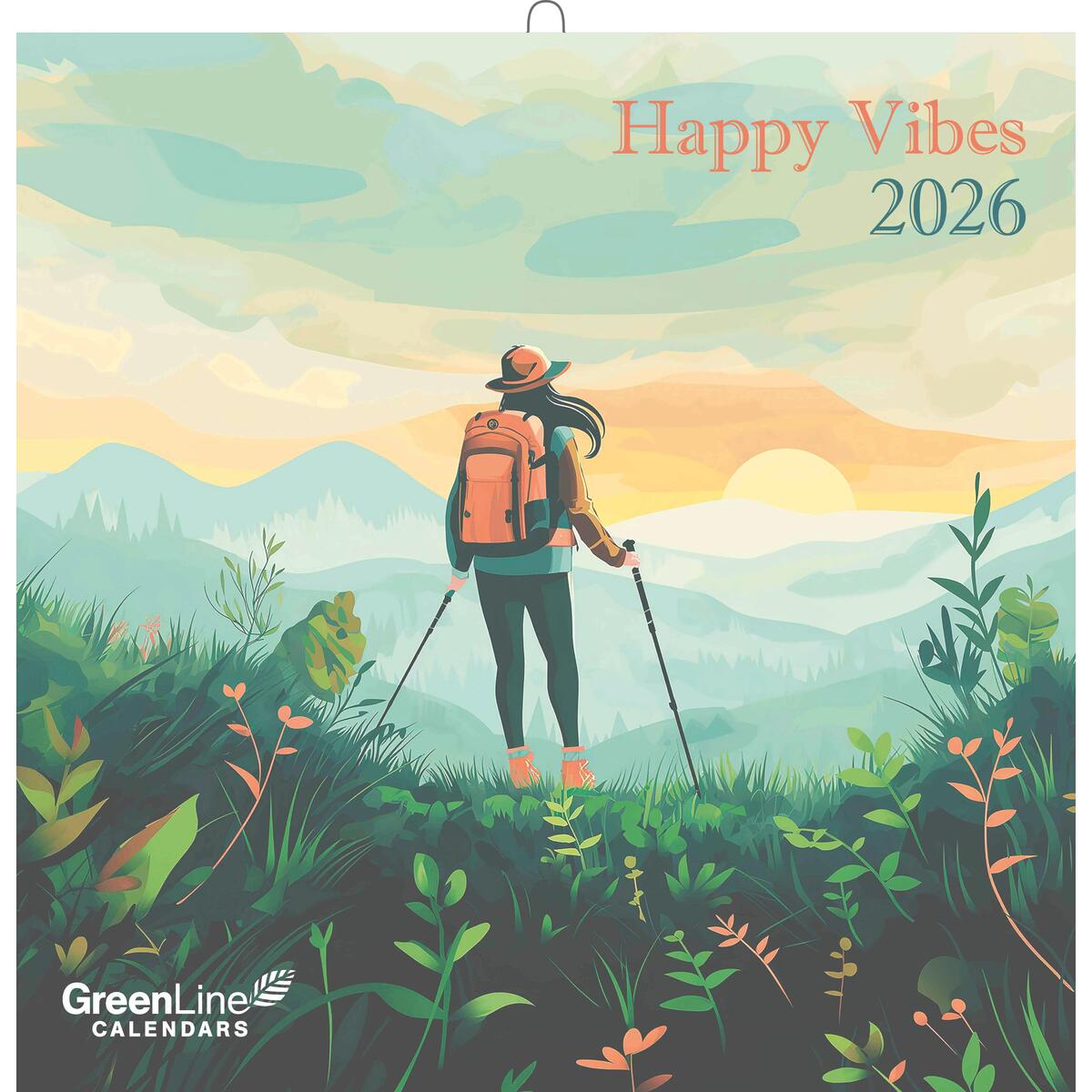 GreenLine Happy Vibes 2026 - Wand-Kalender - Broschüren-Kalender - 30x30 - 30x60... von Neumann Verlage GmbH & Co