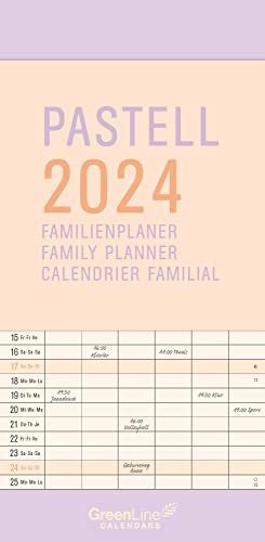 GreenLine Pastell 2024 - Wandkalender - Familien-Kalender - Familienplaner - 22x45 GreenLine Pastell 2024 - Wandkalender - Familien-Kalender - Familienplaner - 22x45 von GreenLine