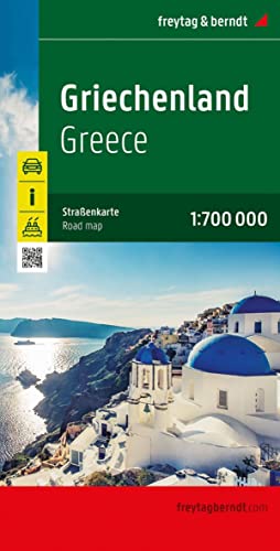 Griechenland, Autokarte 1:700.000: Touristische Informationen, Ortsregister mit Postleitzahlen, Autofähren von FREYTAG-BERNDT UND ARTARIA