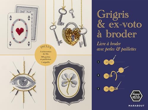 Grigris & ex-voto à broder: Livre à broder avec perles & paillettes von MARABOUT