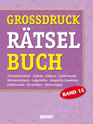Grossdruck Rätselbuch Band 15 von garant Verlag
