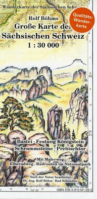 Große Karte der Sächsischen Schweiz 1:30000 von Bhm, Rolf / Böhm, Rolf Verlag
