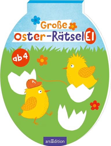 Große Oster-Rätselei: Rätselblock in Ostereiform ab 4 Jahren