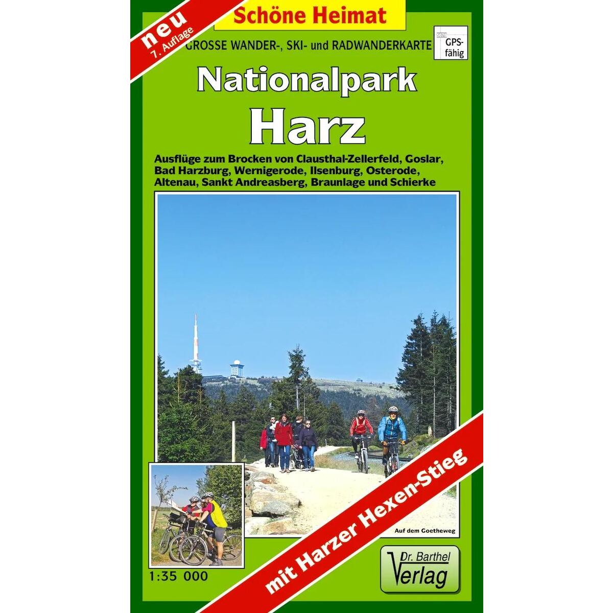 Große Wander-, Ski- und Radwanderkarte Nationalpark Harz 1 : 35 000 Große Wander-, Ski- und Radwanderkarte Nationalpark Harz 1 : 35 000 von Barthel Dr.