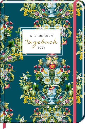 Großer Wochenkalender: 3 Minuten Tagebuch 2024 - Blüten petrol (Ed. Barbara Behr) von COPPENRATH, MÜNSTER