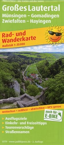 Großes Lautertal, Münsingen - Gomadingen - Zwiefalten - Hayingen: Rad- und Wanderkarte mit Ausflugszielen, Einkehr- & Freizeittipps, wetterfest, ... 1:35000 (Rad- und Wanderkarte: RuWK) von FREYTAG-BERNDT UND ARTARIA