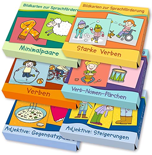 Großes Paket 2 – Bildkarten zur Sprachförderung: enthält 6 Bildkarten-Sets zu Verben, Adjektiven und Minimalpaaren von Verlag an der Ruhr