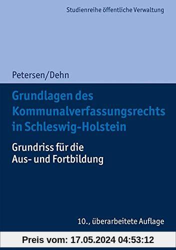 Grundlagen des Kommunalverfassungsrechts in Schleswig-Holstein: Grundriss für die Aus- und Fortbildung (DGV-Studienreihe Öffentliche Verwaltung)