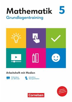 Grundlagentraining Mathematik 5. Schuljahr. Mittlere Schulform - Arbeitsheft mit Medien von Cornelsen Verlag