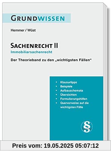 Grundwissen Sachenrecht II (Skripten - Zivilrecht): Immobiliarsachenrecht: Der Theorieband zu den wichtigsten Fällen