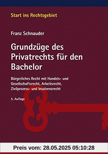 Grundzüge des Privatrechts für den Bachelor: Bürgerliches Recht mit Handels- und Gesellschaftsrecht, Arbeitsrecht, Zivilprozess- und Insolvenzrecht (Start ins Rechtsgebiet)